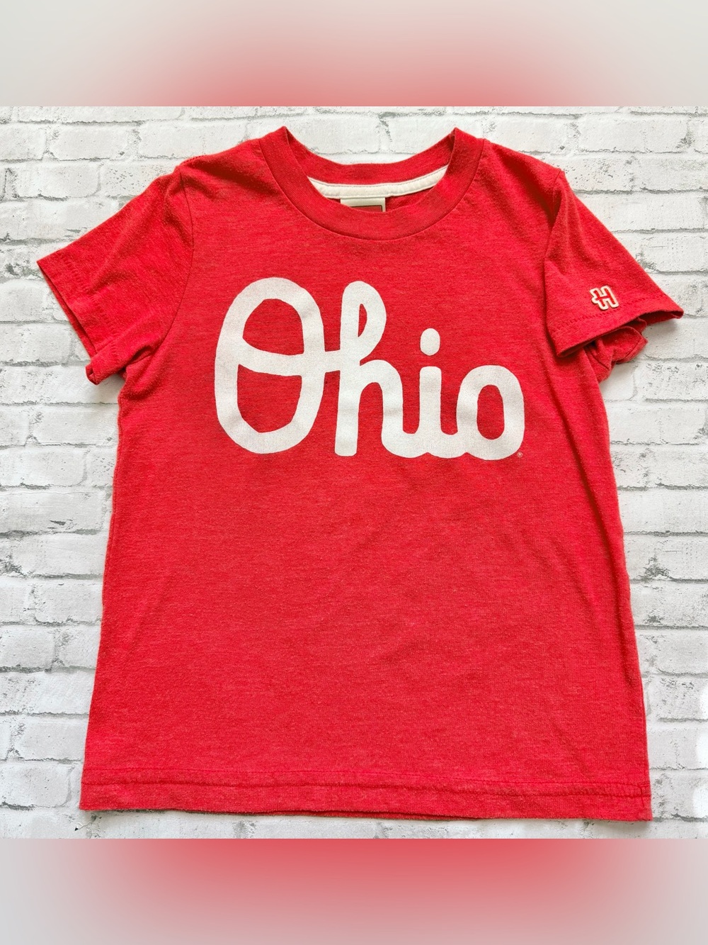 HOMAGE Red Kids' Short Sleeve Tee "Ohio" Script